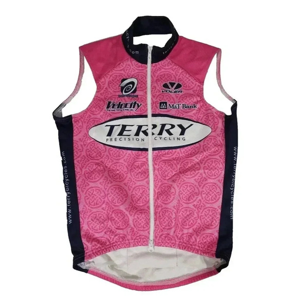 Terry Precision Cycling Jersey Women's S Sleeveless Full Zip Race Raglan Pink - Picture 1 of 4